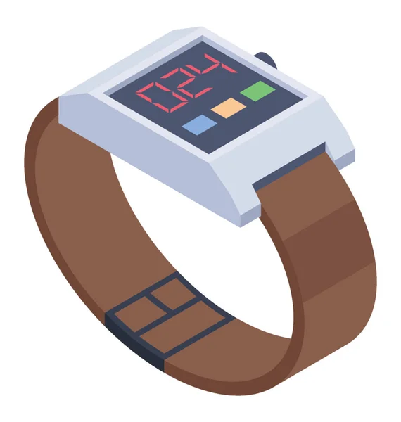 Isometrisk Vektor Smartwatch Ikonen — Stock vektor