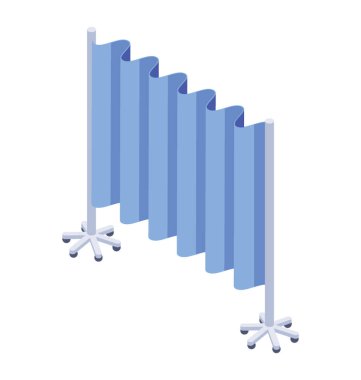 Bariyer, hastane perde simge vektör