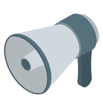 izometrik vektör hoparlör simgesini