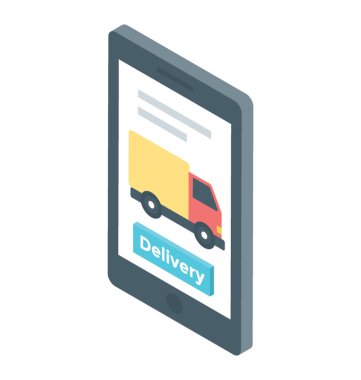 Online teslimat simge vektör