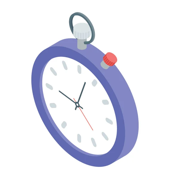 Time Piece Vector Stopwatch Icon — Stock Vector