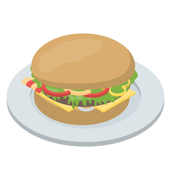 Fast food vector, burger icon