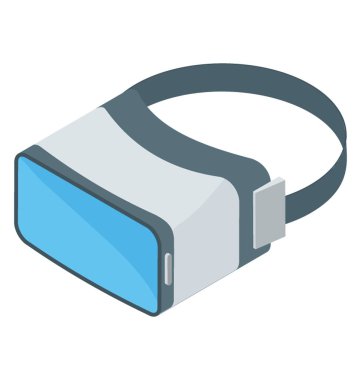 VR maske simgesi izometrik vektör 