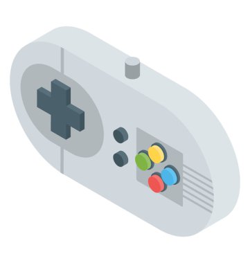 Gamepad kutsal kişilerin resmi içinde izometrik vektör tasarımı