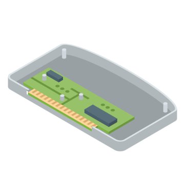 RAM simgesi, izometrik vektör