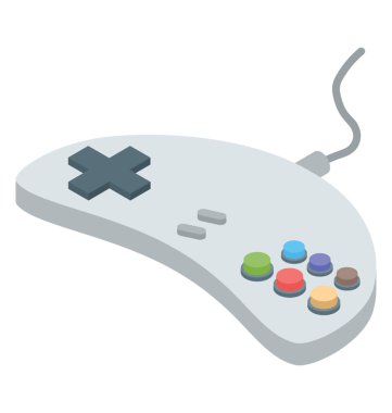 Gamepad kutsal kişilerin resmi içinde izometrik vektör tasarımı