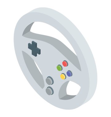 İzometrik vektör oyunun direksiyon simgesi