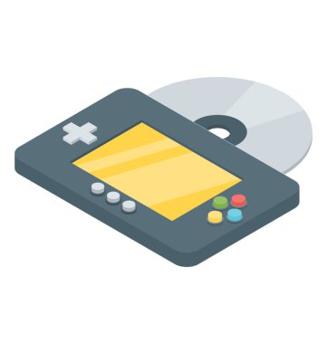 PlayStation kutsal kişilerin resmi içinde izometrik vektör