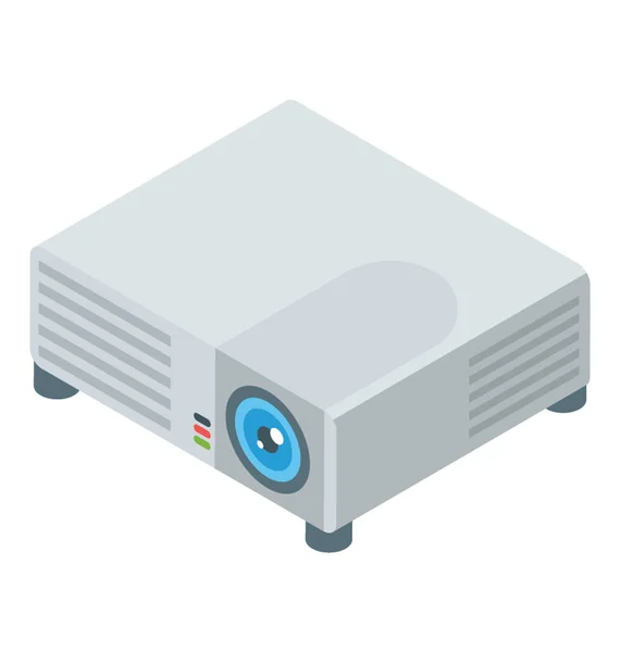 Icono Del Proyector Diseño Isométrico — Vector de stock