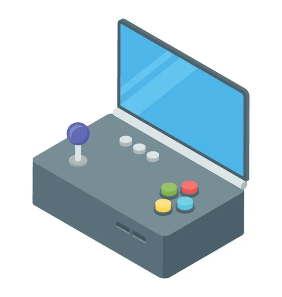 Βίντεο Παιχνίδι Εικονίδιο Στην Ισομετρική Διάνυσμα — Διανυσματικό Αρχείο