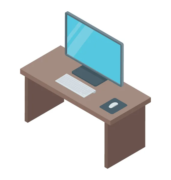 Isometric Vector Workplace Icon — Stock Vector