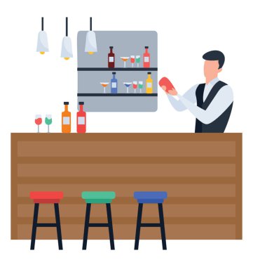 Barmen illüstrasyon vektör simgesi