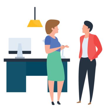 Düz resmi tartışma illüstrasyon 