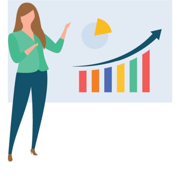 Grafik sunumu yanılsama düz tasarım 