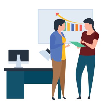 Personel üye tartışma illüstrasyon vektör 