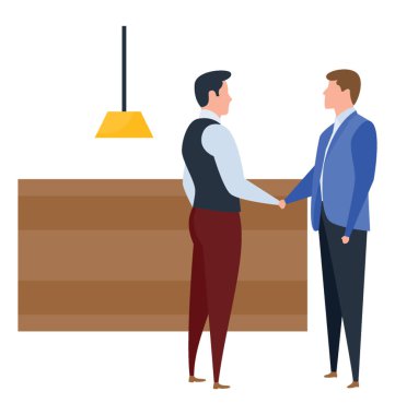 Düz iş illüstrasyon vektör Toplantı 