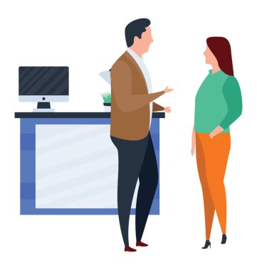 Ofis personeli illüstrasyon vektör 