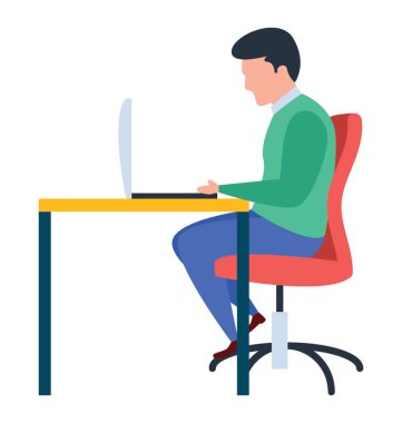 Online iş illüstrasyon vektör düz tasarım 