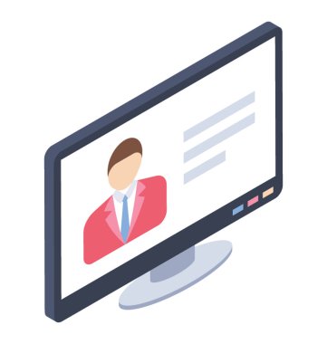 Haber kanalı simgeler izometrik vektör