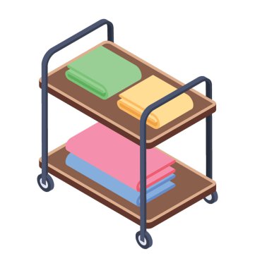 Oda Servisi simgesini izometrik vektör 