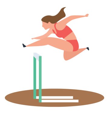 Atlet simgesi, izometrik vektör tasarımı.