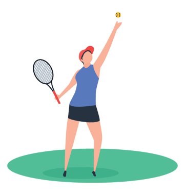 Badminton simgesi, izometrik vektör tasarımı.