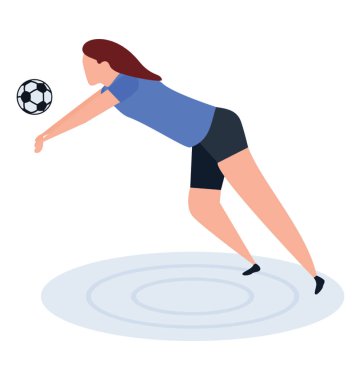 Futbol oyuncu simgesinin izometrik tasarım.