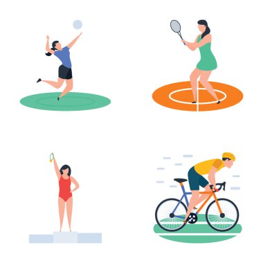 Bazı adrenalin tasarımlarınızın çıktısını eklemek istiyorsanız, bu futbol, kriket, hokey ve spor oyuncu vektör hile yapmak emin kümesidir. Bu çok çeşitli spor ve oyun aktiviteleri temsil vektörel çizimler içerir.