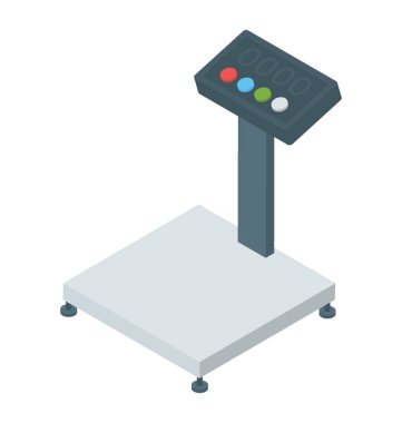 İzometrik tasarım ağırlık ölçek simgesi.