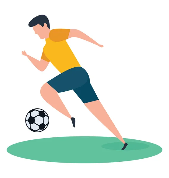 Isometric Design Football Player Icon — Stock Vector