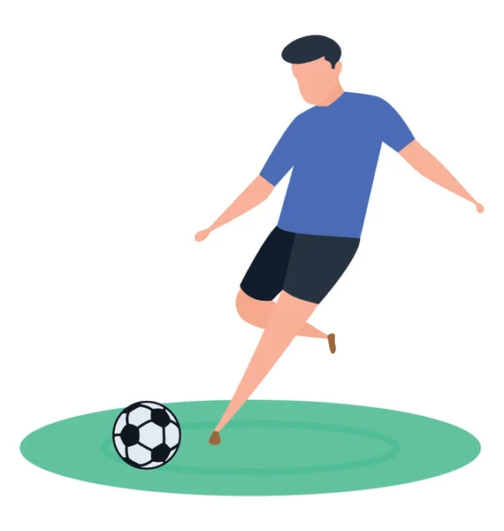 Conception Isométrique Icône Joueur Football — Image vectorielle