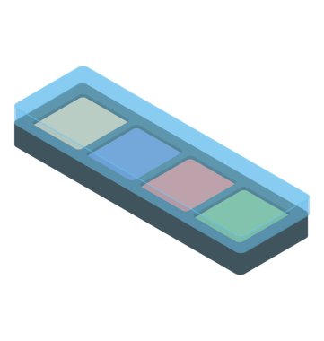 İzometrik vektör göz farı simgesi 