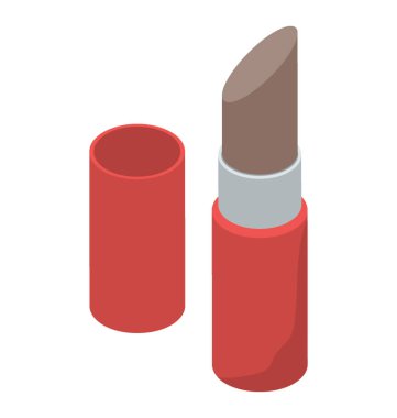 İzometrik vektör simgesinde ruj 