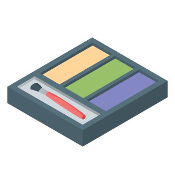 İzometrik vektör simgesine allık 