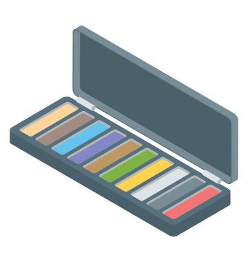 İzometrik vektör göz farı simgesi 