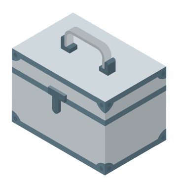 İzometrik vektör güzellik kutusu simgesi 