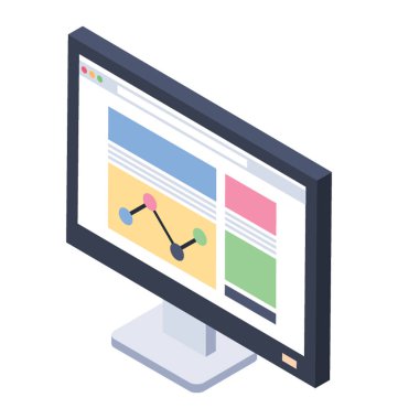 Online statik izometrik simge vektör  