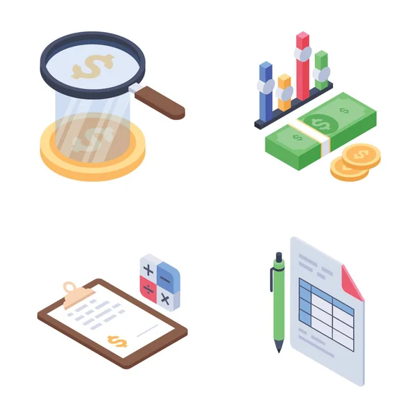 You Searching Global Fundraising Financial Trends Isometric Vectors Pack Don — стоковый вектор