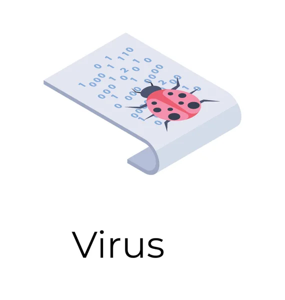 Virus Icon Isometric Vector Design — Stock Vector