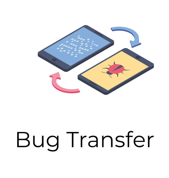 Icono Transferencia Errores Diseño Isométrico — Archivo Imágenes Vectoriales
