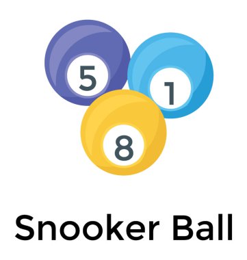 Bilardo topları simgesi izometrik vektör 