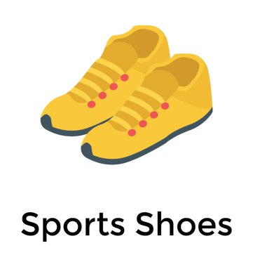 Spor ayakkabı simgesi izometrik vektör 