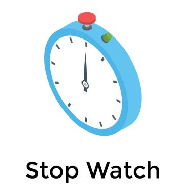 Kronometre simgesinin izometrik vektör 