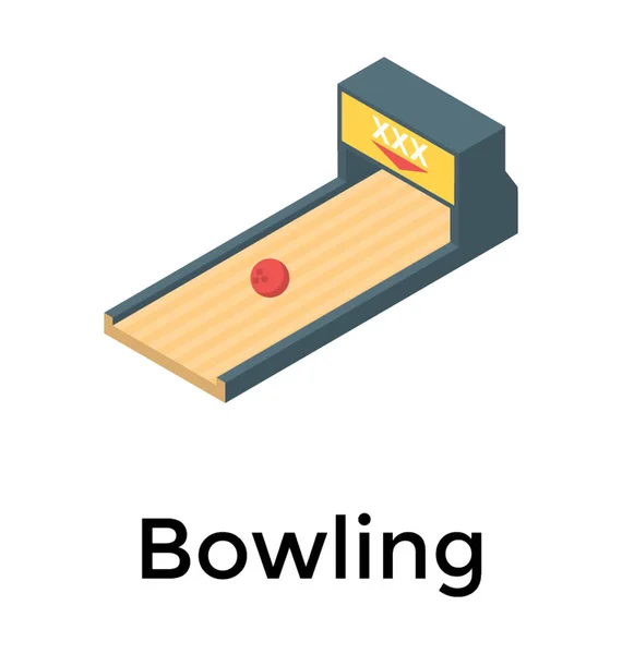 Isometrische Vector Van Het Bowlen Pictogram — Stockvector