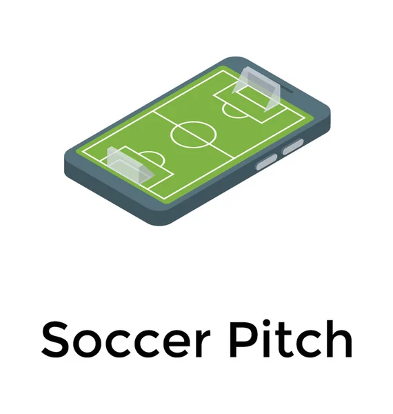 Fußballfeld Symbol Isometrischen Vektor — Stockvektor