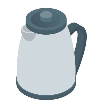 İzometrik vektör simgesinde su ısıtıcısı 