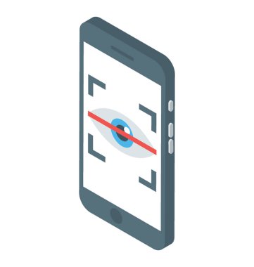 İris tarama simge vektör 