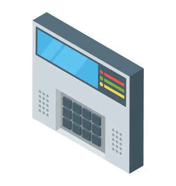 İnterkom simgesinin izometrik vektör 