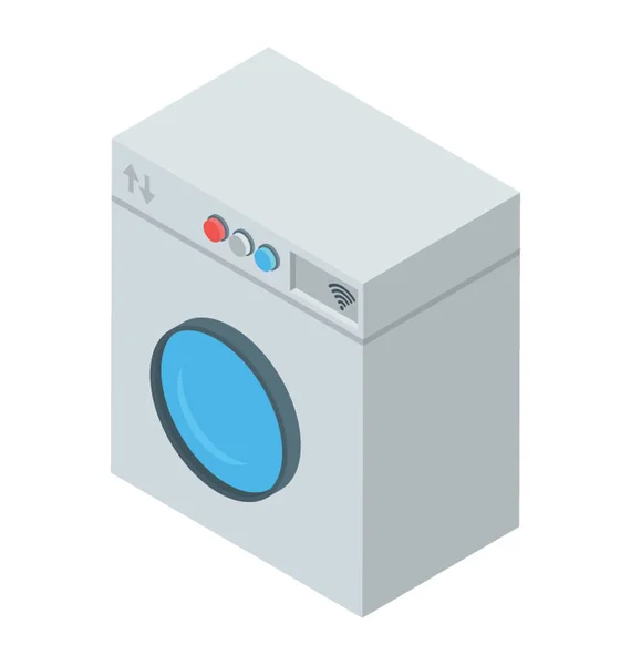 Çamaşır Makinesi Simgesini Izometrik Vektör — Stok Vektör