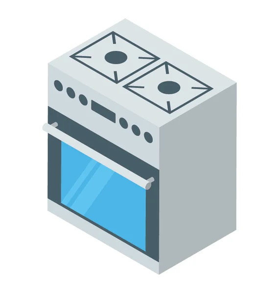 Kochbereichssymbol Isometrischen Vektor — Stockvektor